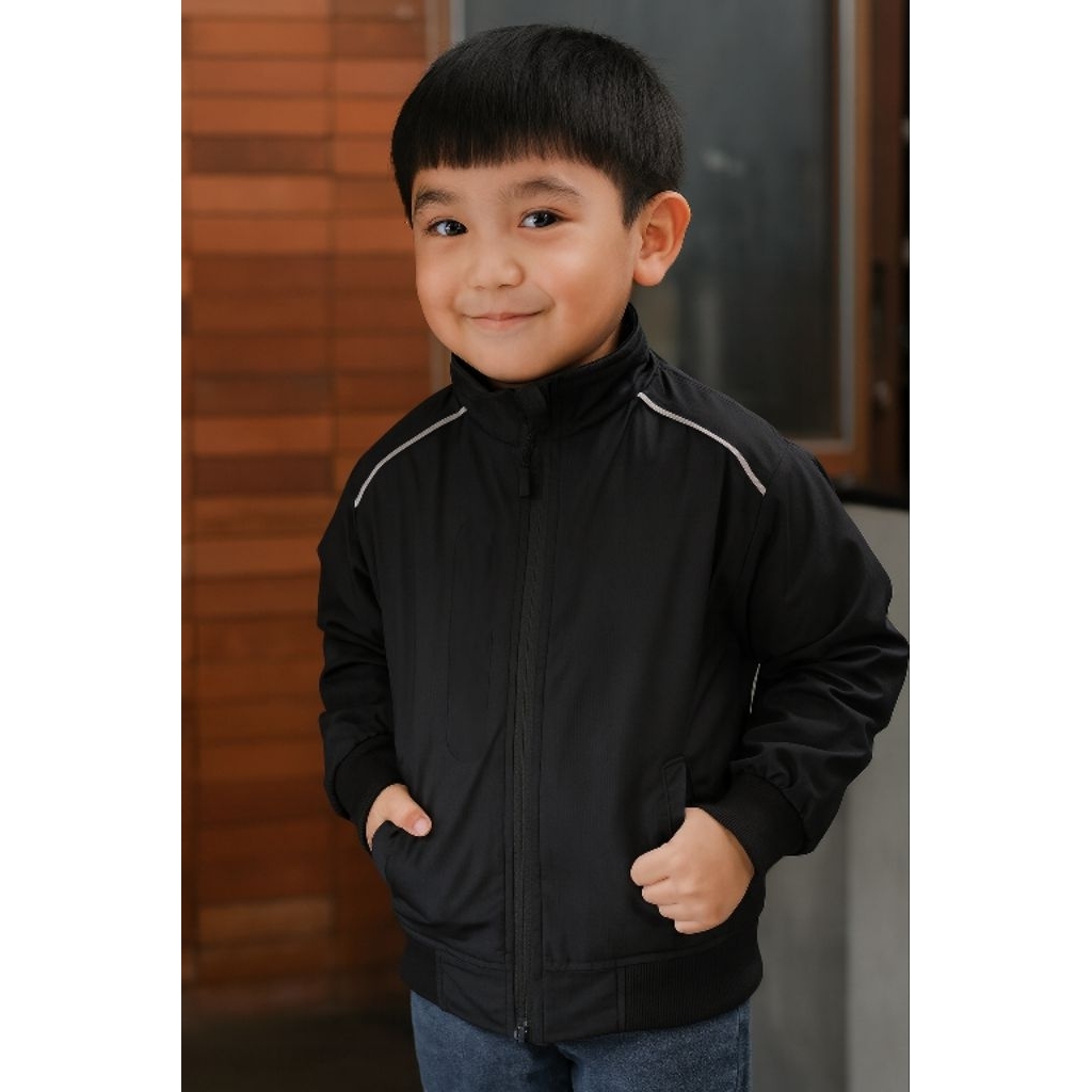 Jaket anak parasut list wp