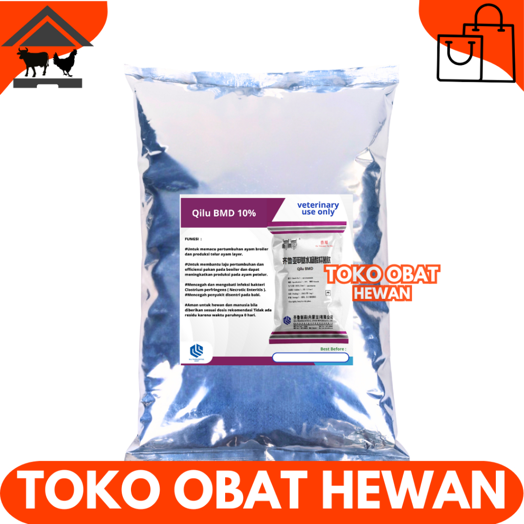 QILU BMD 10% - AGP Ayam Pemacu Pertumbuhan & Penggemukan Ayam Broiler Pedaging & Ayam Petelur Layer