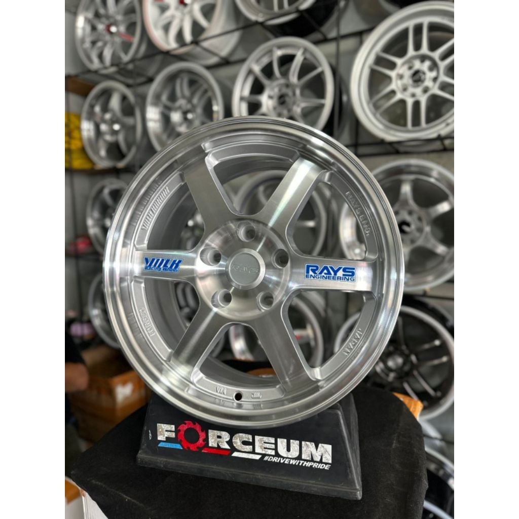 velg te37 r16 full polish pcd 5x114 kondisi baru