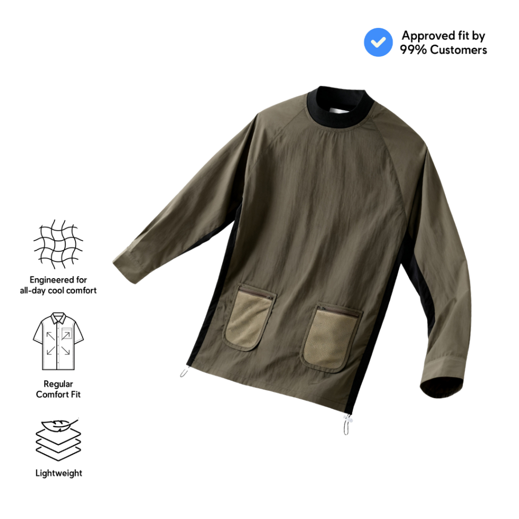 TENUE Kaos Lengan Panjang - Off-Grid - Olive Black