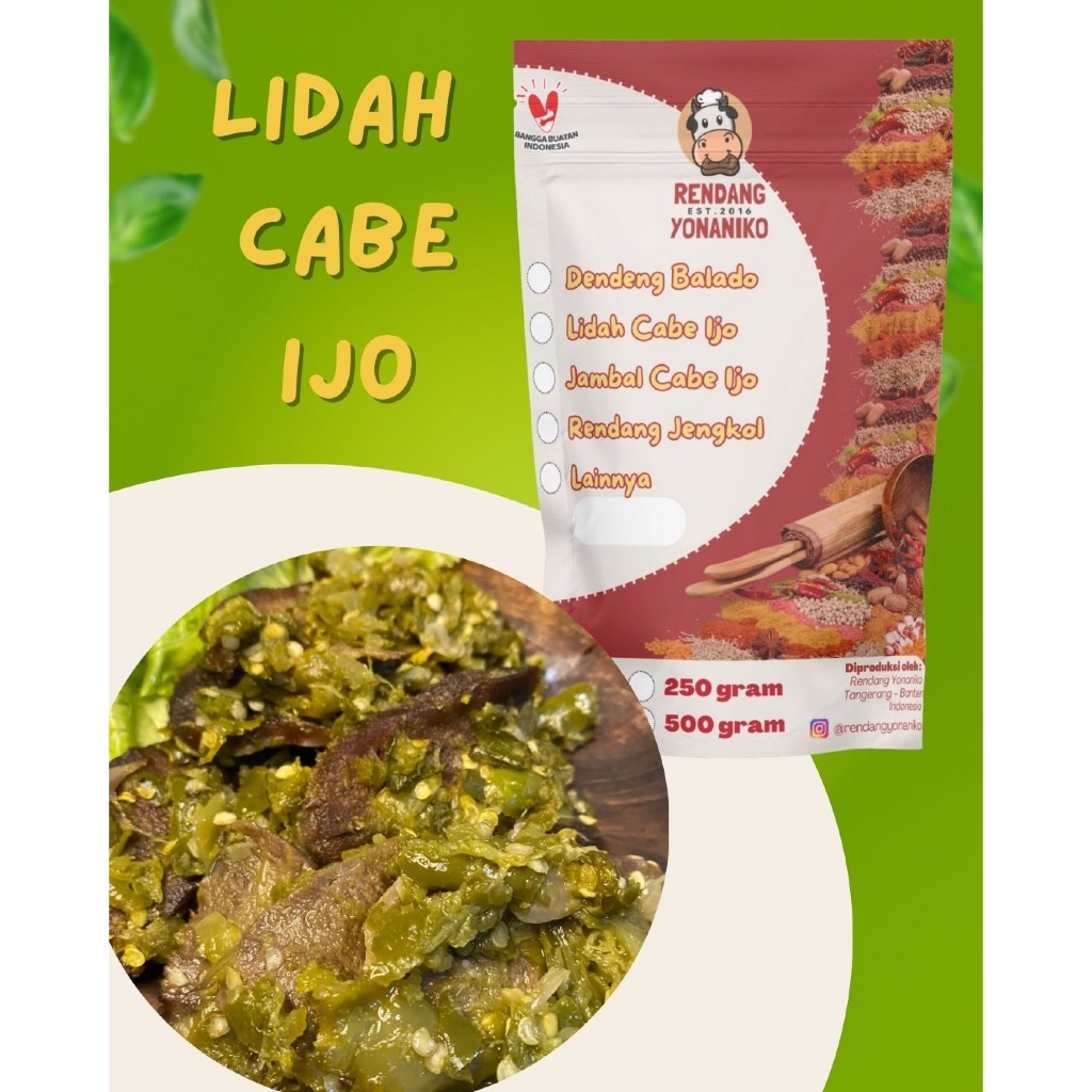 Lidah Cabe Hijau ijo | Lidah Sapi Cabe Ijo | Lidah Lado Ijo | Lauk Instant Siap Saji | Makanan siap 