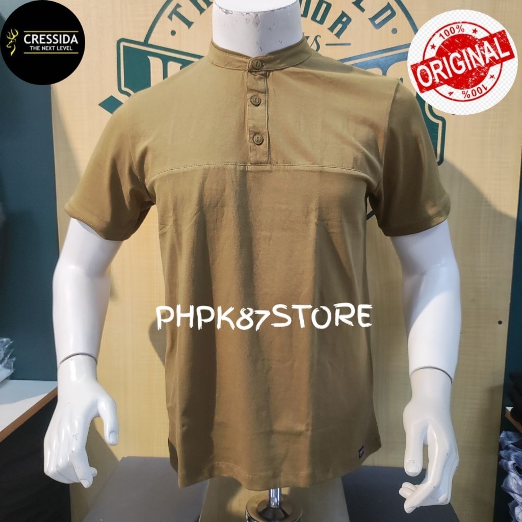 T-shirt pendek pria merek Cressida original,kaos polos pria premium
