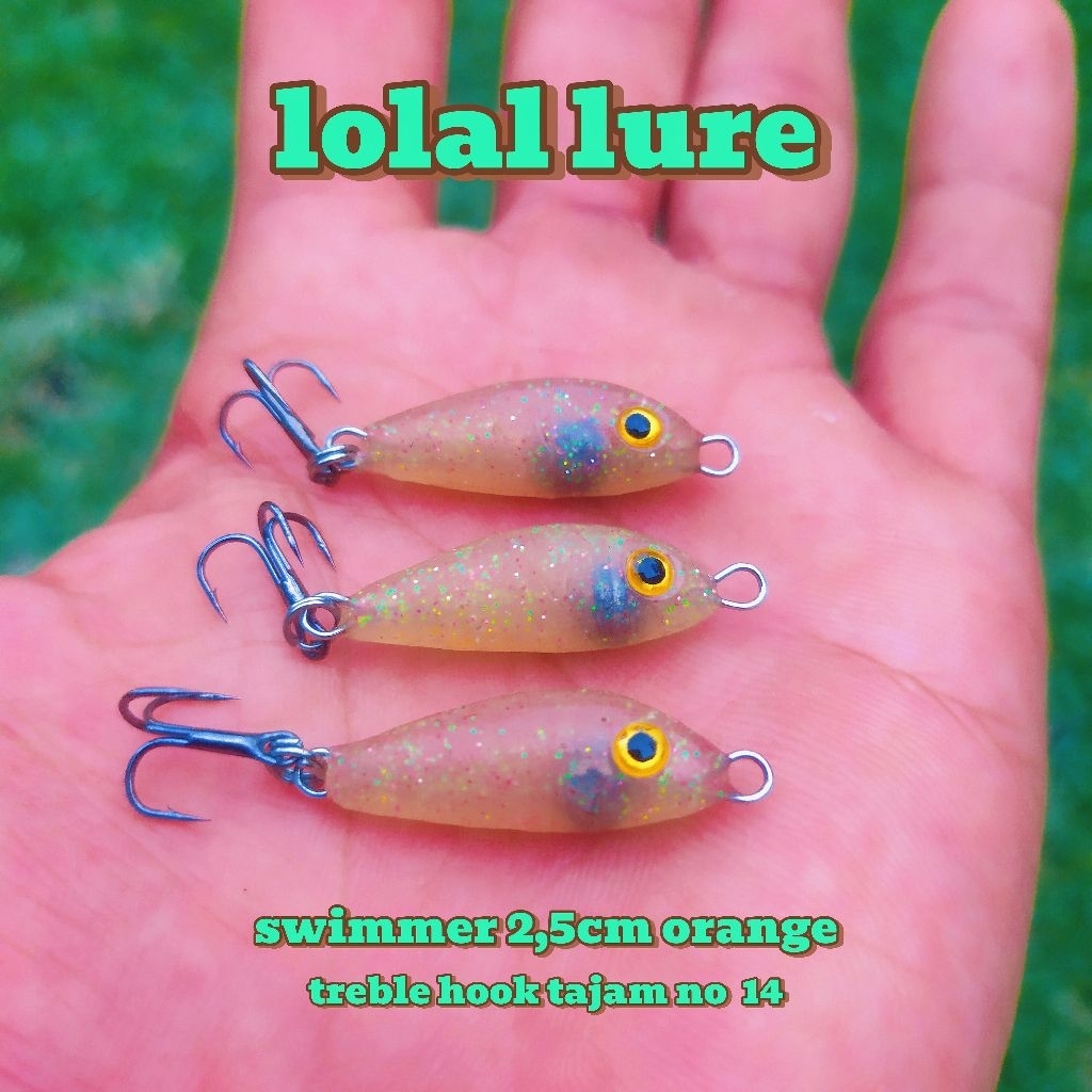 swimmer lure 2,5cm umpan hampala hampili baby gt swimbait minnow umpan casting