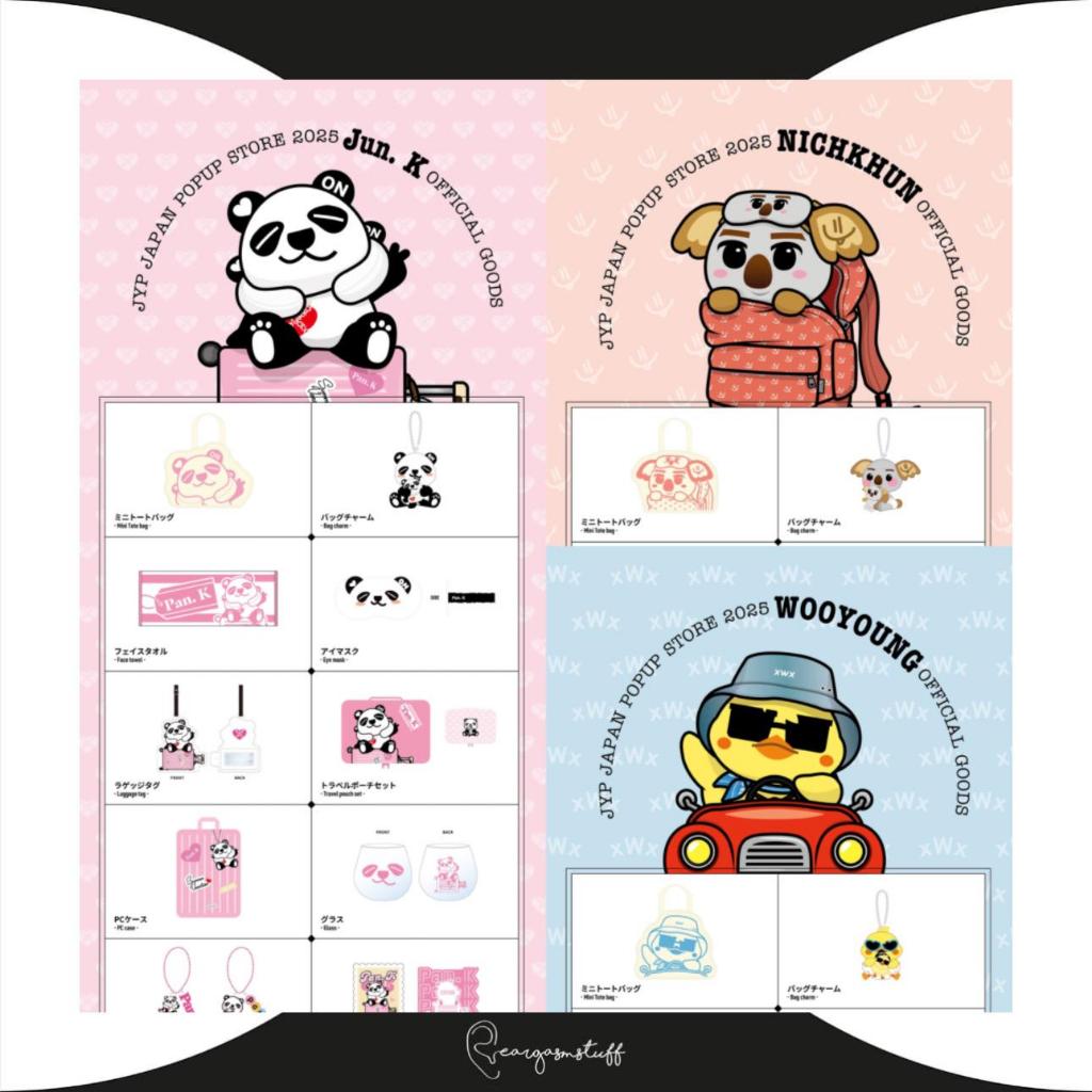 JUN.K NICHKHUN WOOYOUNG FROM 2PM JAPAN POP UP STORE 2025 OFFICIAL MERCHANDISE/ MERCH / MD