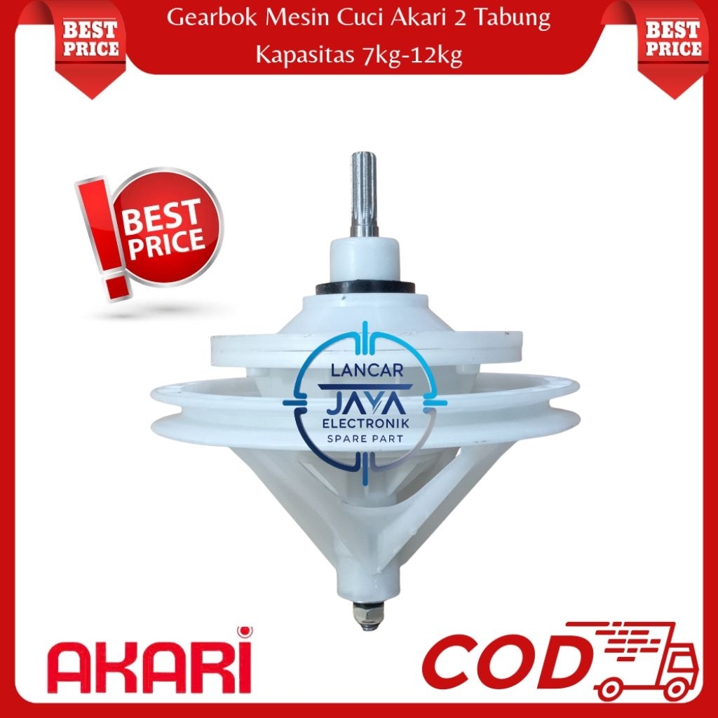 Gearbox Mesin Cuci Akari 2 Tabung Kapasitas 7–12kg – Tutup Kaca