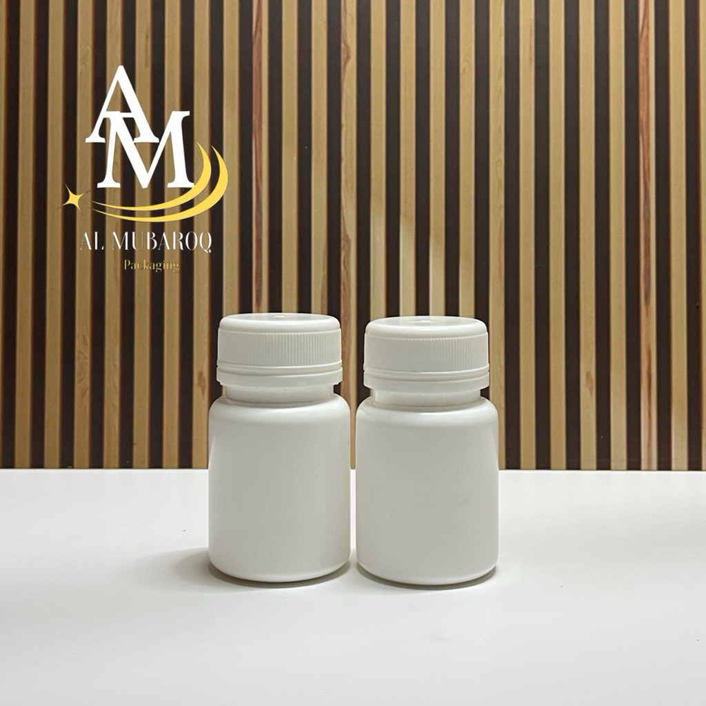 Botol Kapsul 60ml Tutup Segel / Botol Ester 100ml Hdpe Putih Tutup Segel