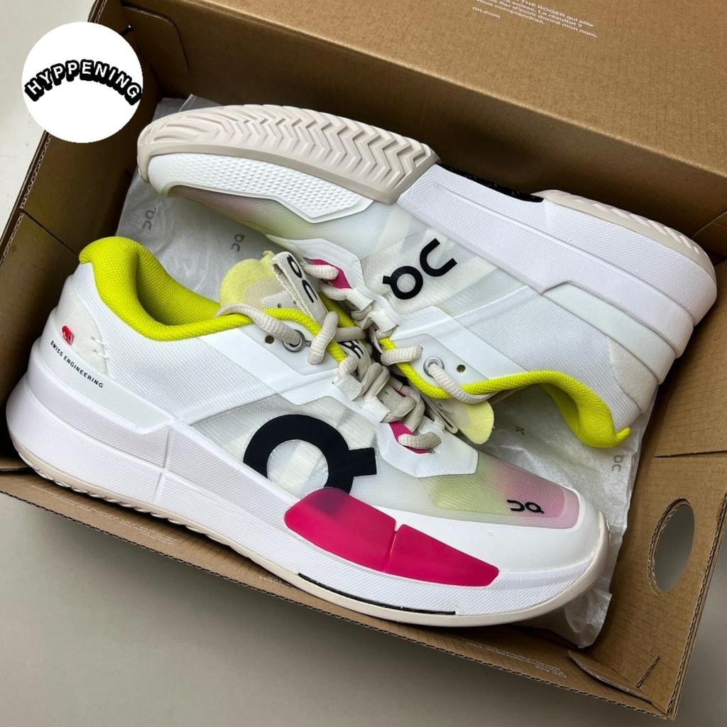 SEPATU TENIS ON THE ROGER PRO 2 WHITE LIME ROGER FEDERER RF