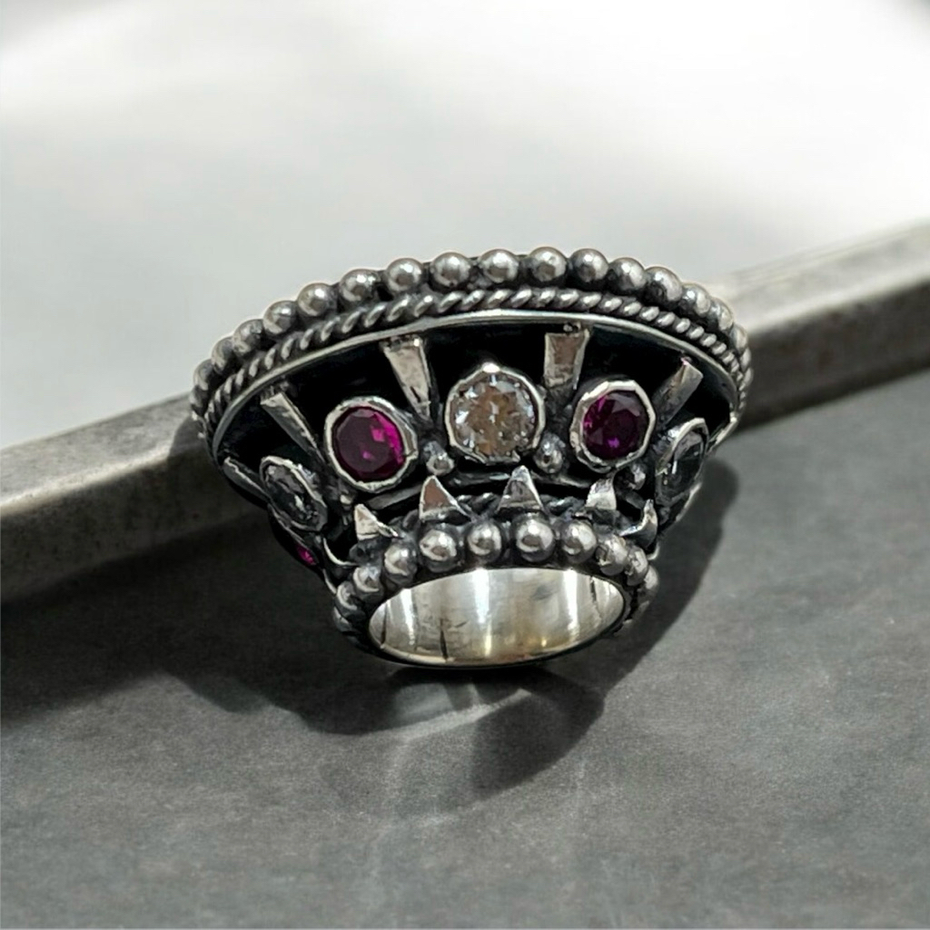 Mendak Jogja Perak Asli Batu Yakut