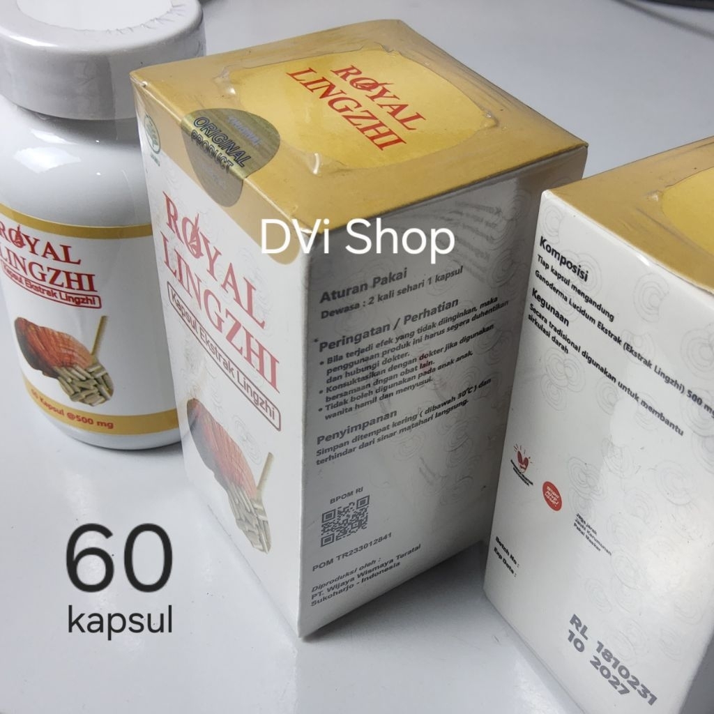 Royal Lingzhi Kapsul Ekstrak Lingzhi isi 60 Kapsul Terdaftar BPOM