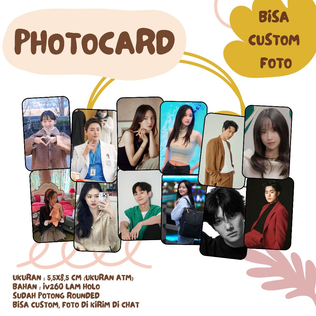 (BISA CUSTOM) PHOTOCARD KPOP I DRAKOR I DRACIN I JEONG JONG SEO I JI CHANG WOOK I JI HYE WON I JIN C