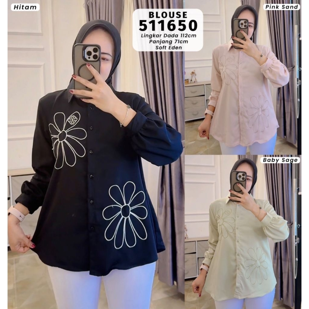 Atasan Wanita Bordir//Blouse EXTU ORI//Atasan Wanita Elegant Bordir//Atasan Wanita Motif Bunga Bordi