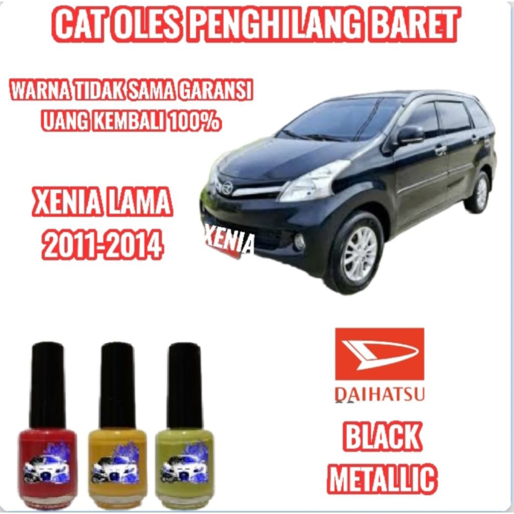 CAT OLES PENGHILANG BARET MOBIL XENIA HITAM METALLIC/BLACK MICA 2011,2012,2013,2014 TERMURAH