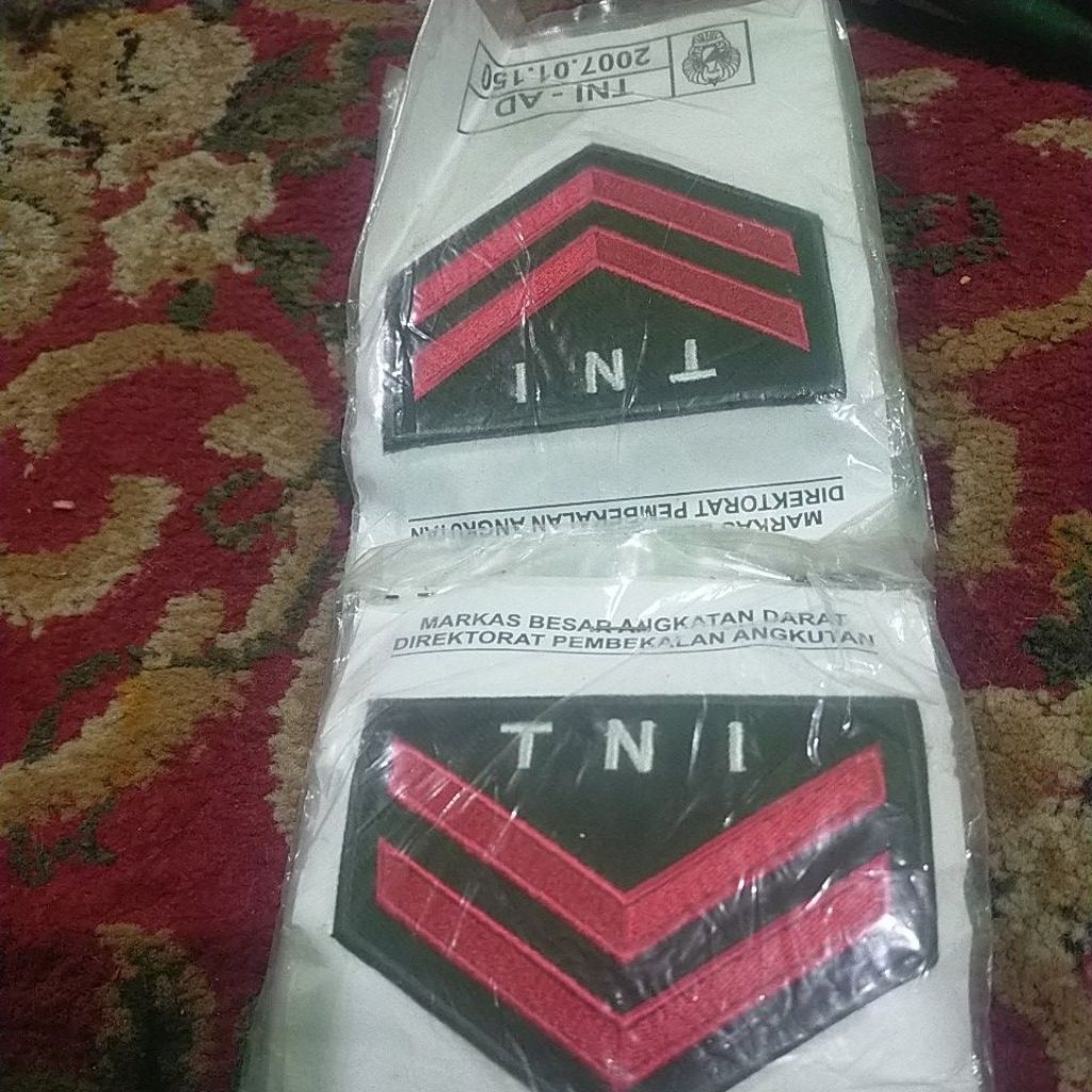 atribut pangkat koptu TNI AD