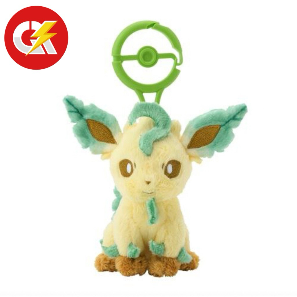 Boneka Plush Keychain Official Pokemon Leafeon Original Pokemon Center