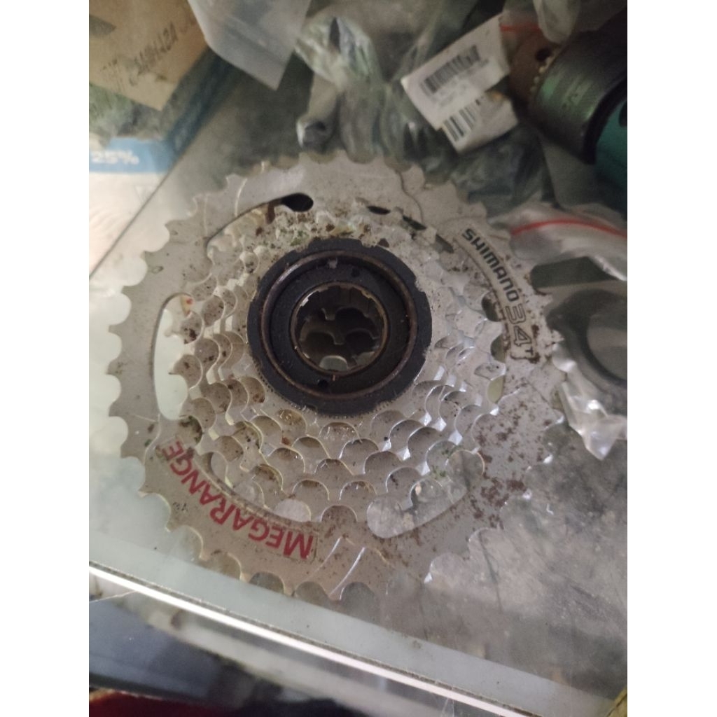 freewheel gir belakang Shimano 6speed silver drat megarange