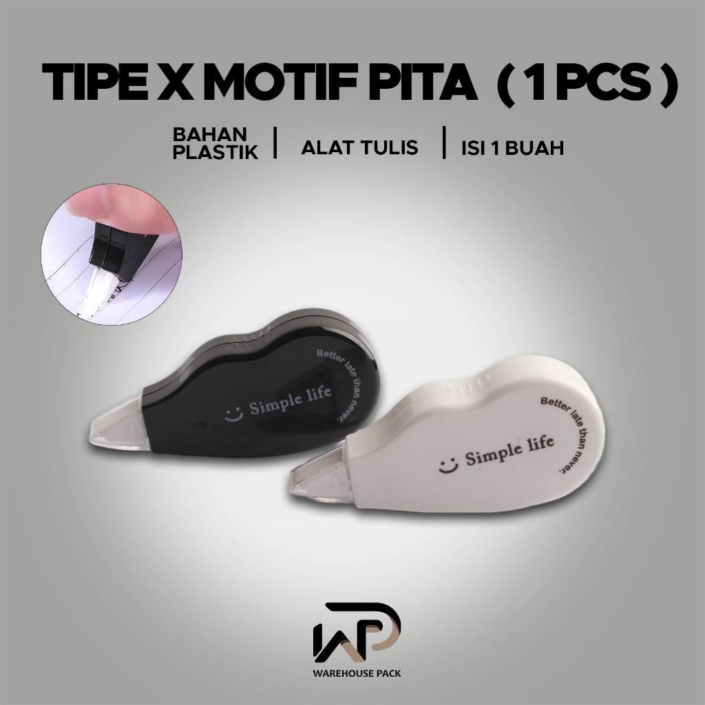 ( 1 pcs ) Tipe X Motif Pita I Correction Tape |Tipex Paper Murah | Tipe EX | Alat Tulis Kantor dan S
