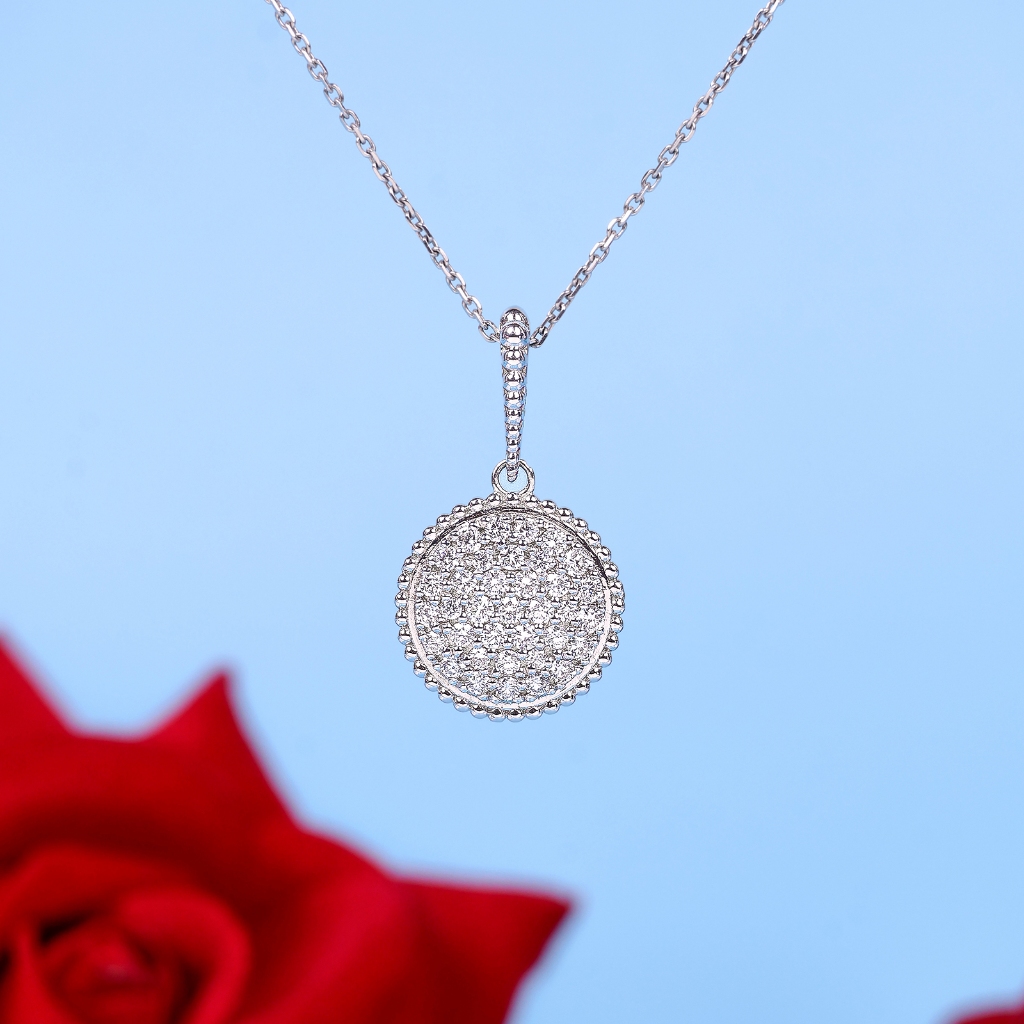 Kalung Berlian Eropa Model Luna Setting - JB Berlian