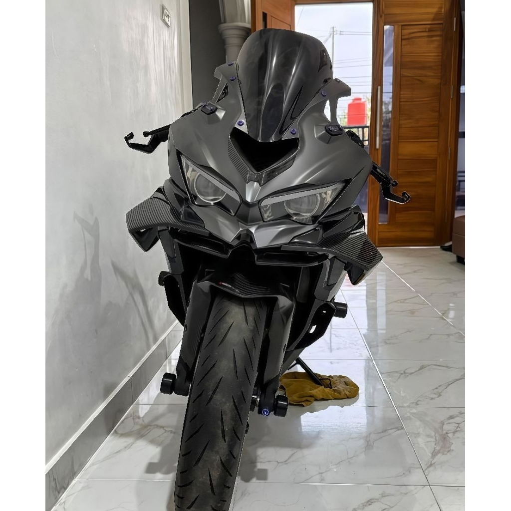 Wingside Downforce Carbon Kevlar Ninja ZX25R ZX25RR ZX4RR Model BMW S1k V4