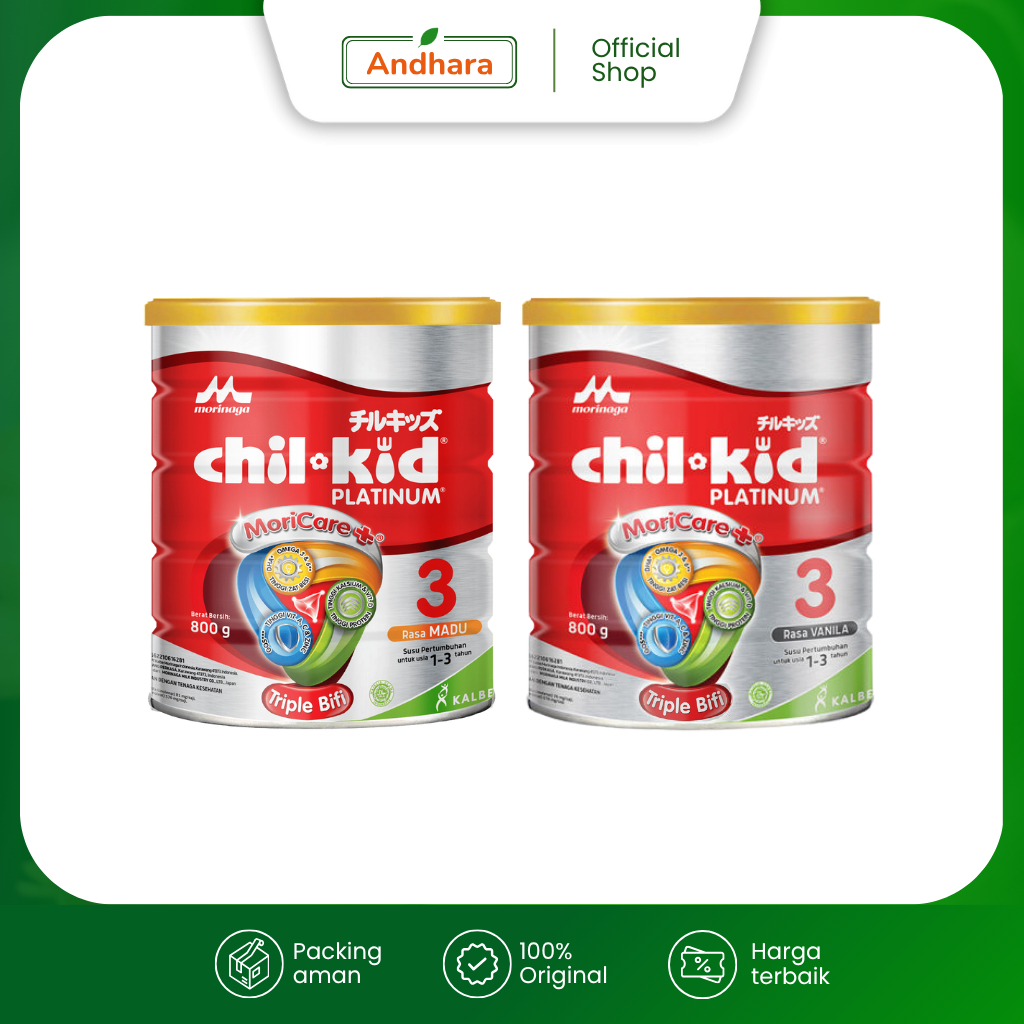 Morinaga CHIL KID Platinum Kaleng 800gr - Susu Pertumbuhan Anak Usia 1-3 Tahun - Susu Bubuk 800 800g