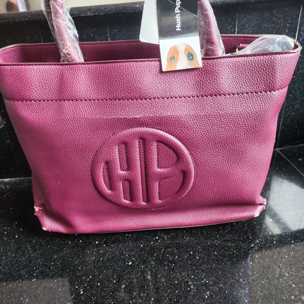 (Defect) Tas Hush Puppies - Danica Top Handle in Plum (ada Tali Panjang)