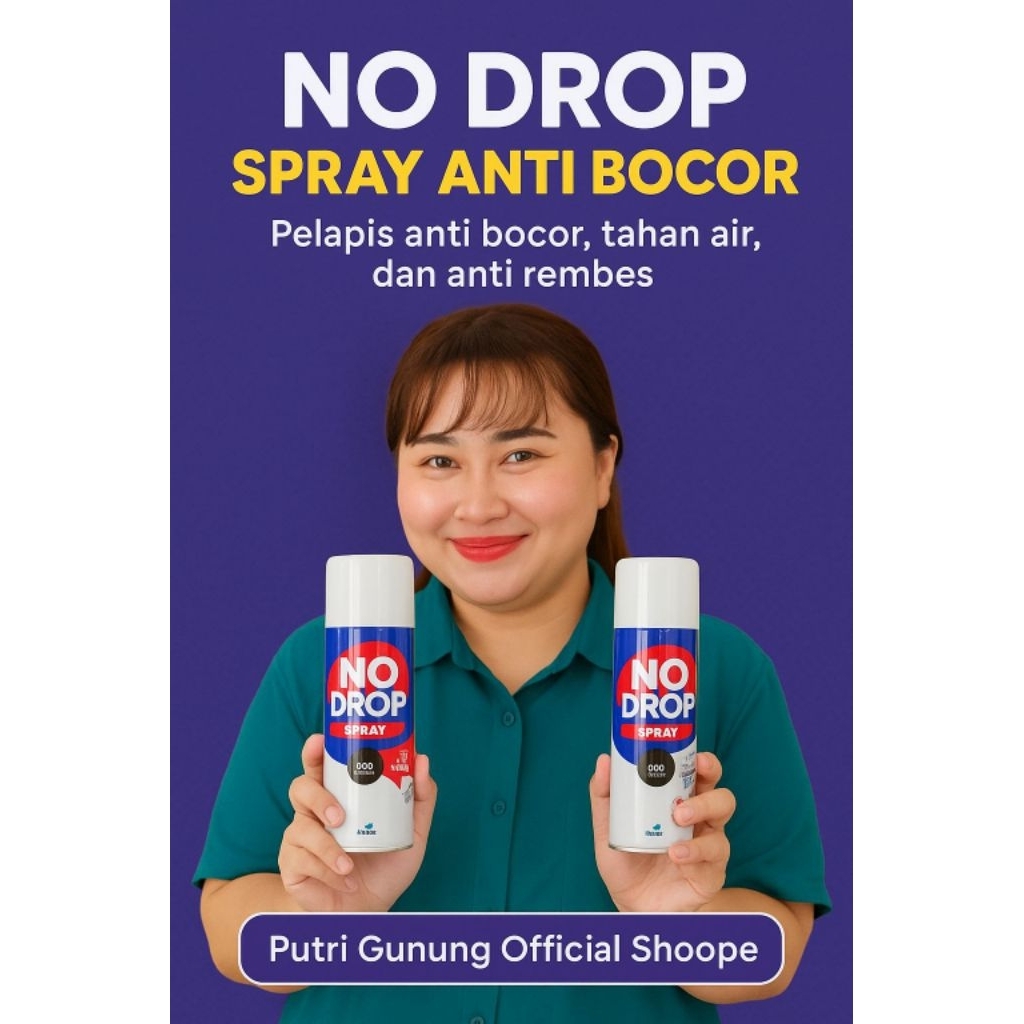 Cat Spray Anti Bocor No Drop Serbaguna isi 400cc | Free Ongkir | Tahan Air & Tembus Retakan | Warna 