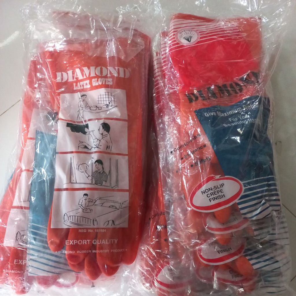 Sarung tangan karet merk Diamond (1pcs)