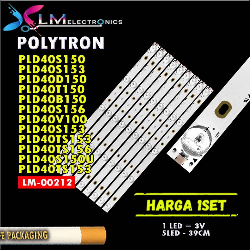 BACKLIGHT TV LED POLYTRON PLD40S150 PLD40S153 PLD40D150 PLD40T150 PLD40B150 PLD40S156 PLD40V100