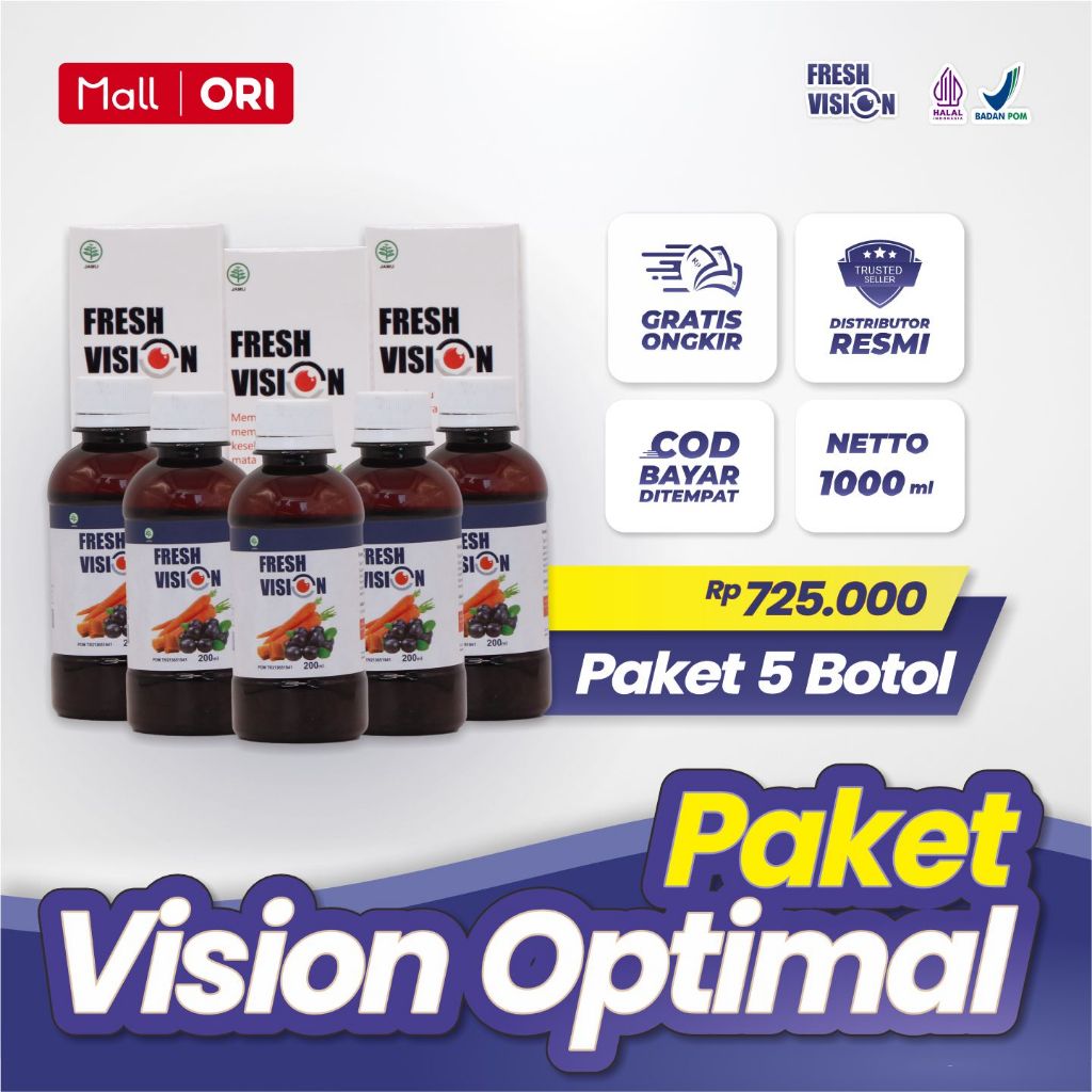 Paket 5 Box Fresh Vision Vitamin Mata Herbal
