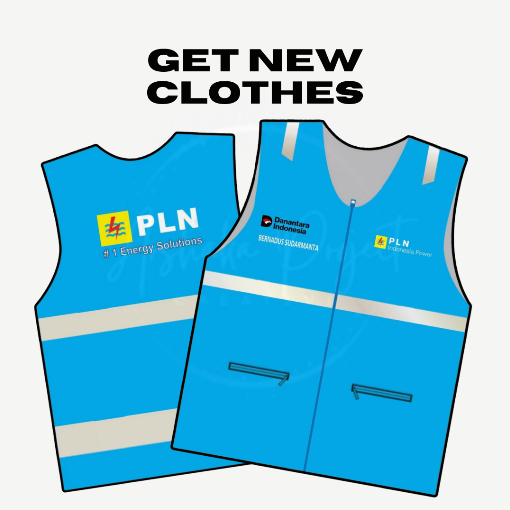 Rompi Biru Pria Pln Danantara Indonesia