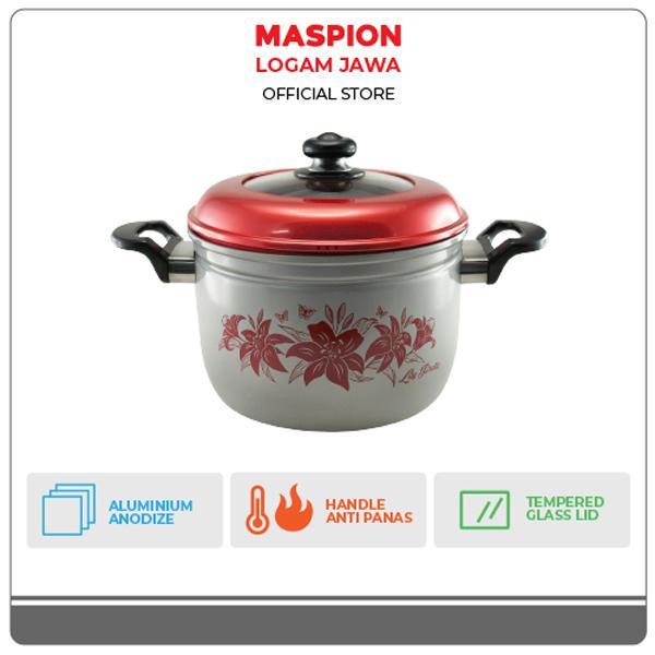 Maspion Panci Steamer Alumunium Pancaguna Anais Tutup Kaca - 22 cm