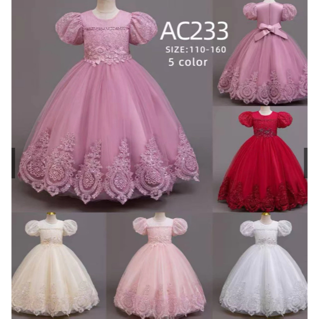 TTB-Gaun natal anak dress pesta anak gaun kembang anak gaun pesta anak gaun natal -Dress Anak Peremp