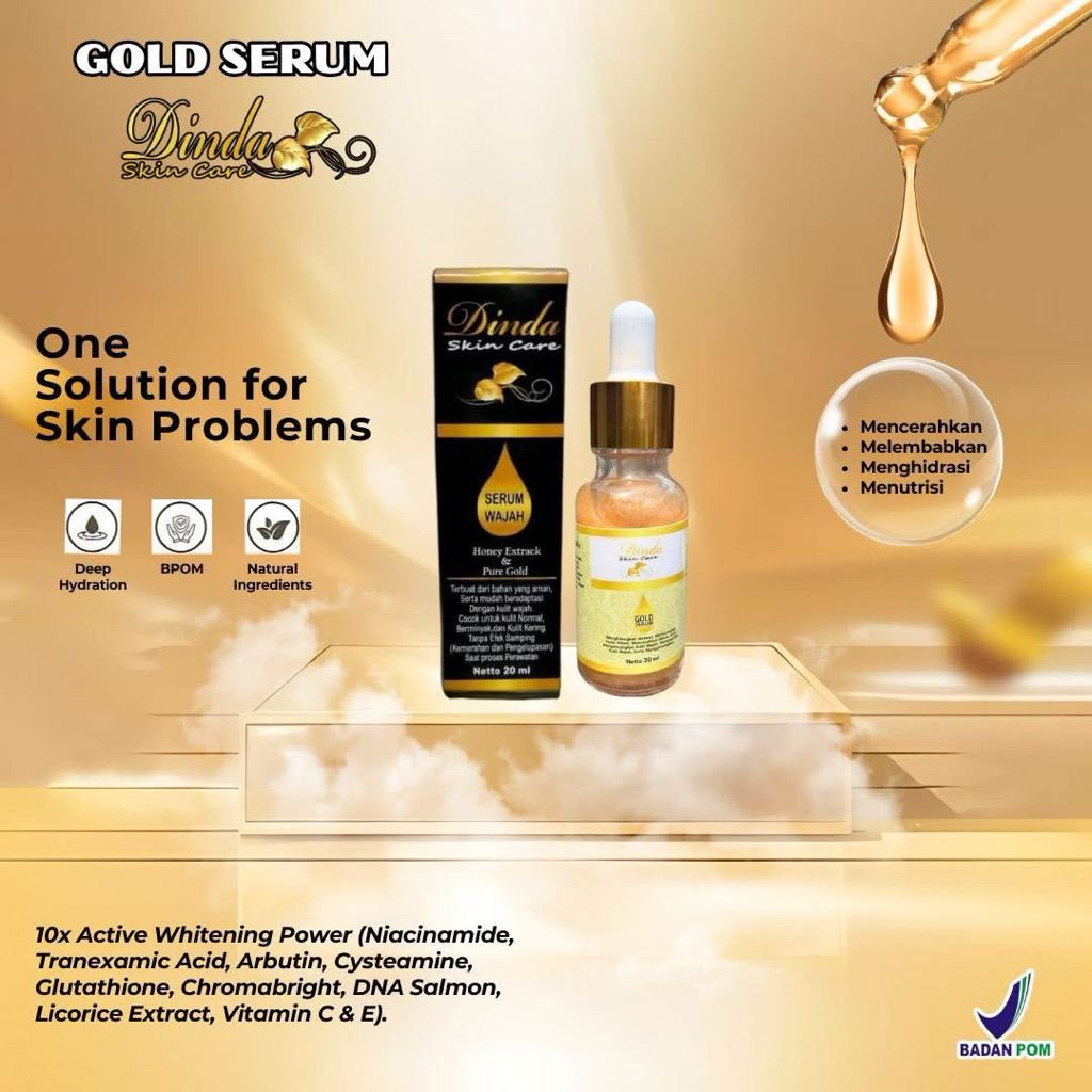 SERUM GOLD BPOM ECER & RESELLER| SERUM GLOWING | DINDA SKINCARE MALANG