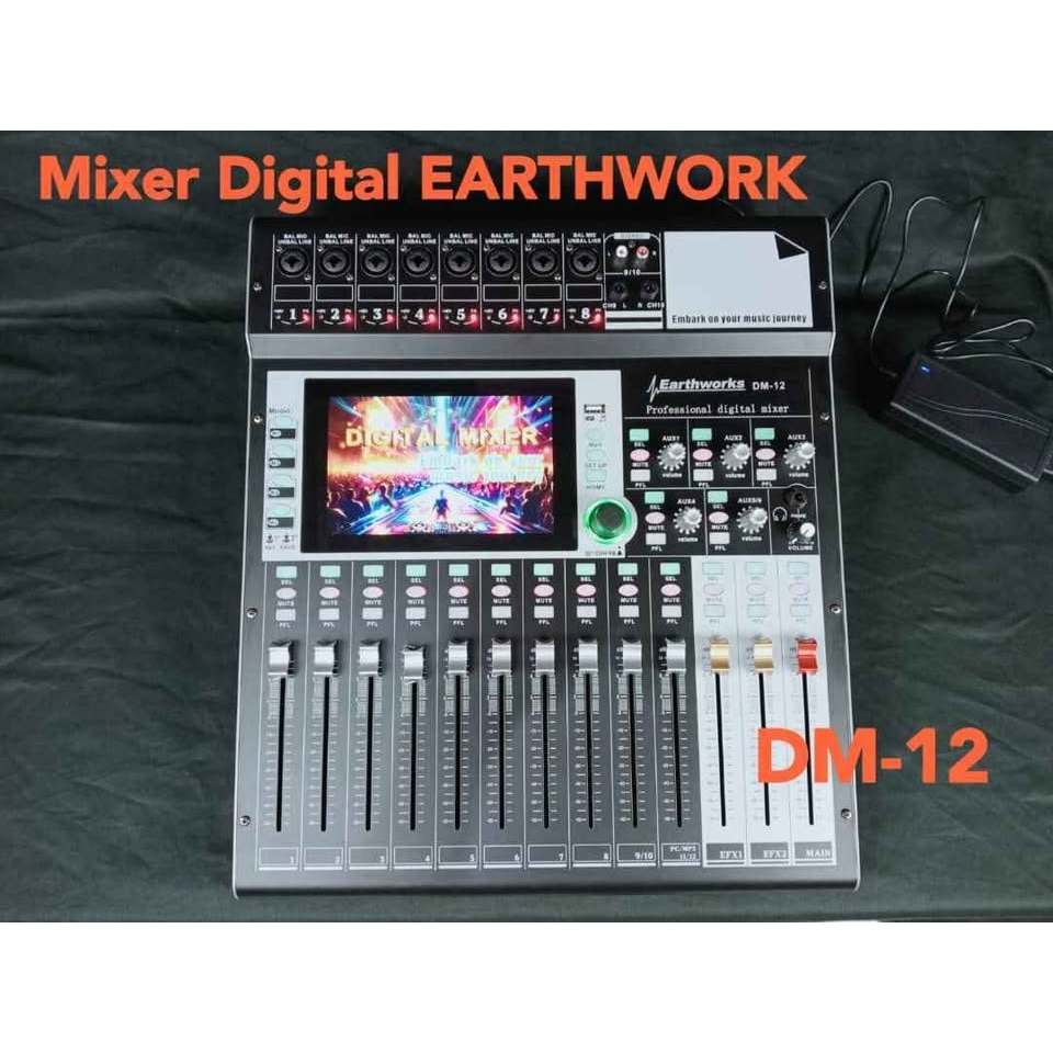 MIXER DIGITAL EARTHWORKS DM-12 PROFESIONAL MIXER 12 CHANNEL EARTHWORKS DM12 EARTHWORK DM 12 BLUETOOT