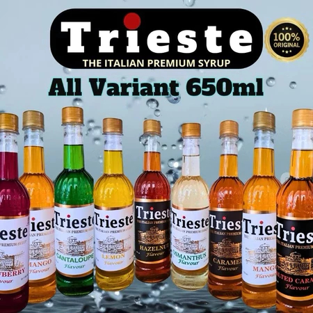 TRIESTE SYRUP 650 ML ALL VARIAN / THE ITALIAN PREMIUM SYRUP 650ML