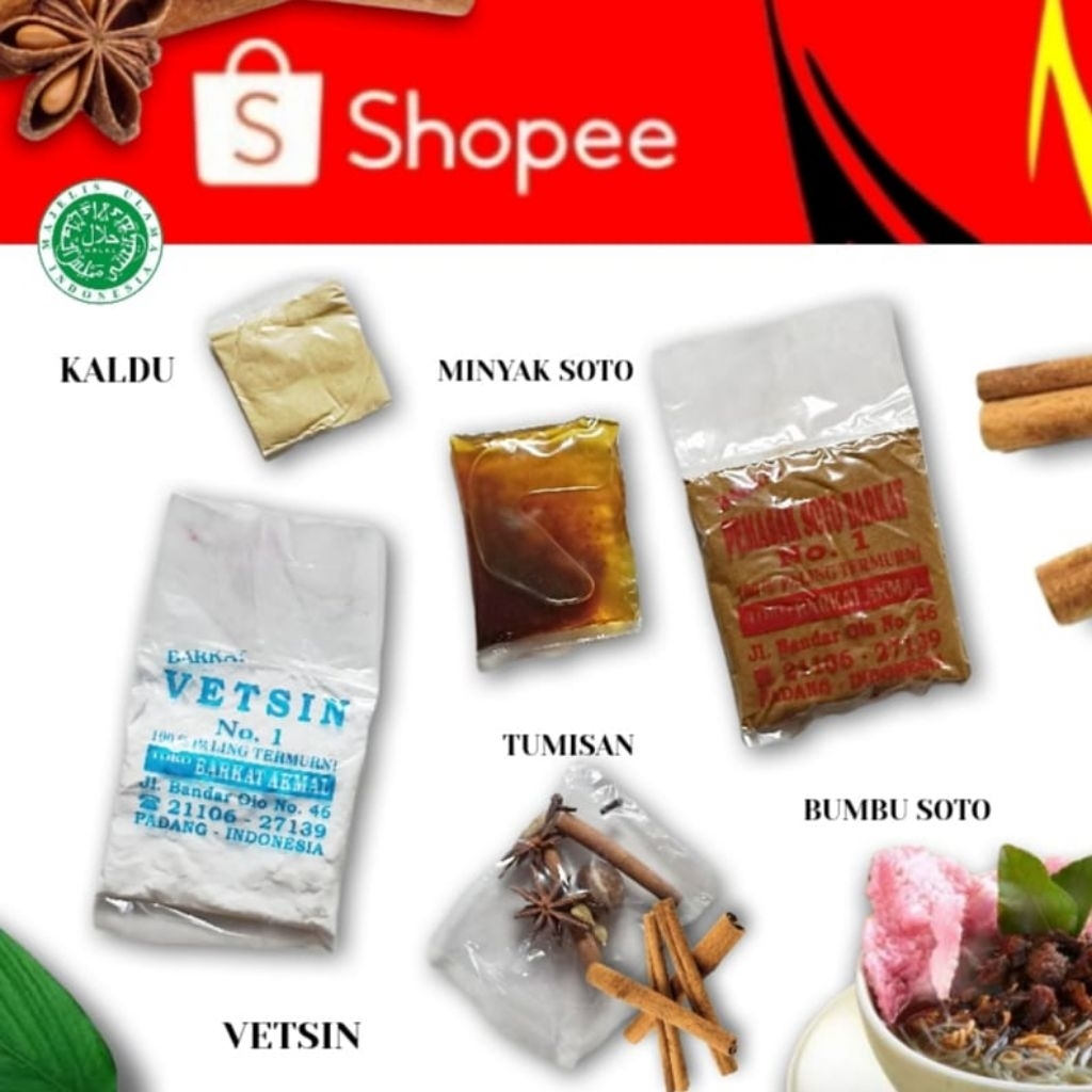 Bumbu Soto Padang Paket Lengkap Asli Barkat