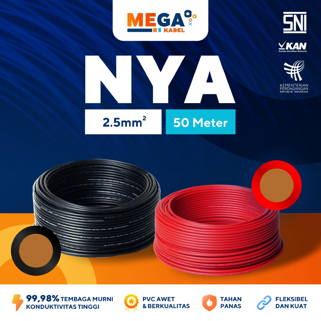 Kabel Engkel Expert NYA 2.5 mm² 50 Meter - Kabel Tembaga Kawat