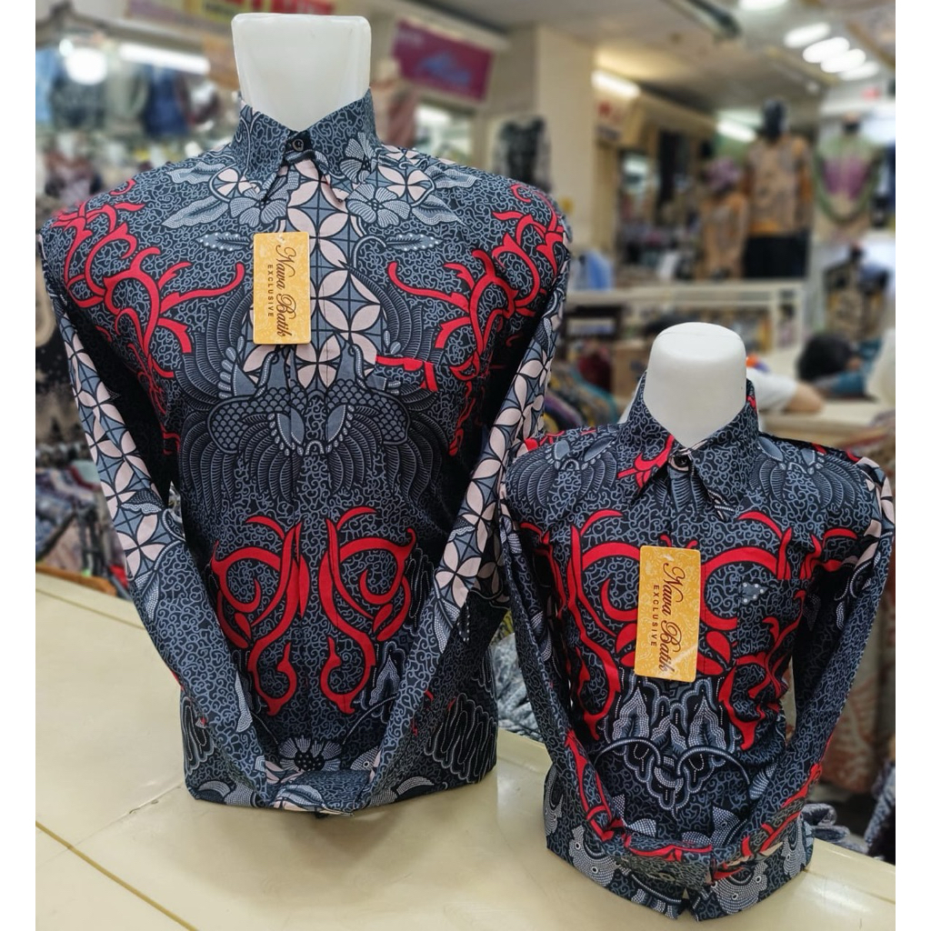 BAJU BATIK PEKALONGAN COWOK LENGAN PANJANG