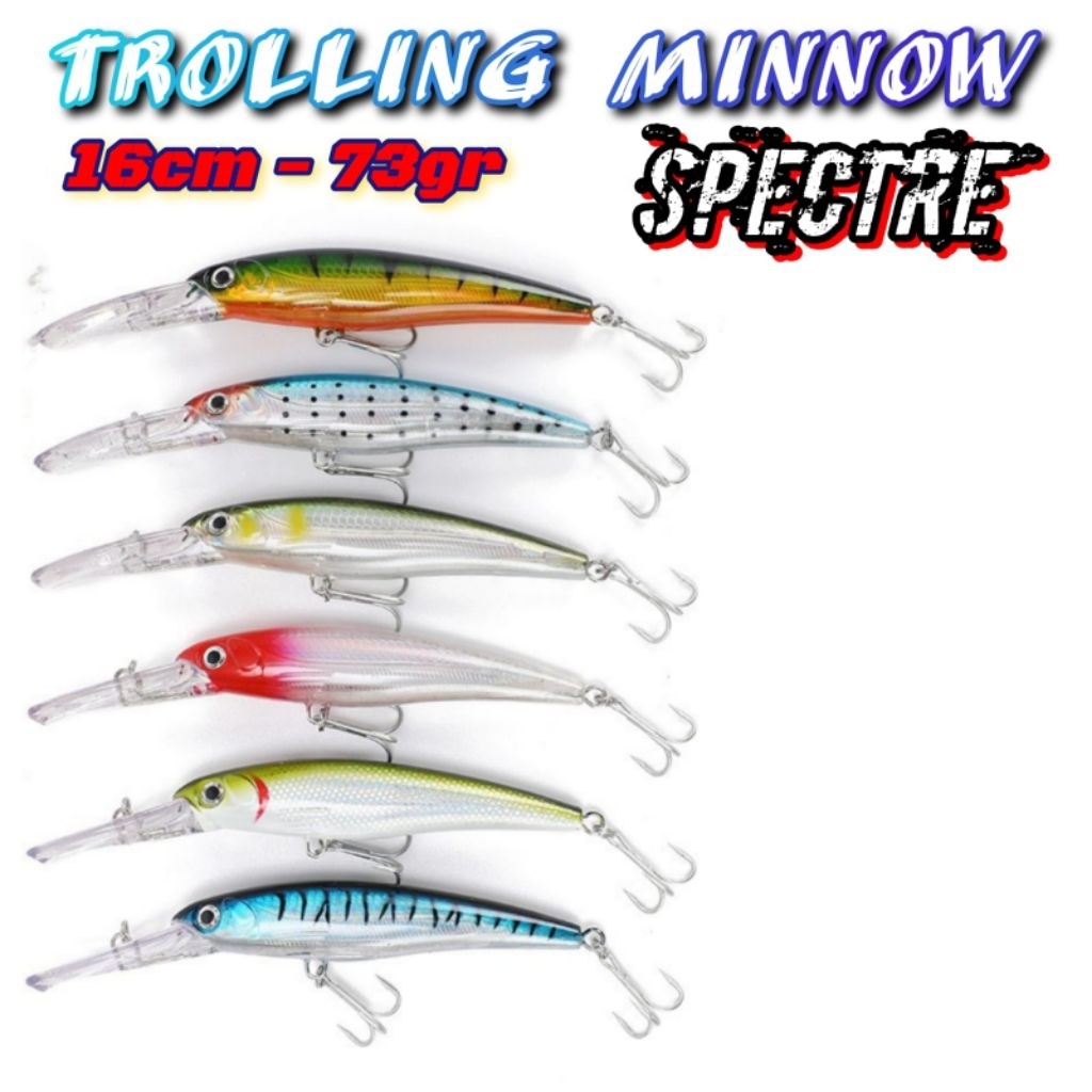 Trolling Minnow 73gr - 16cm Minnow Spectre Dengan Box Lure Trolling Wahoo Tenggiri GT Marlin Lemadan