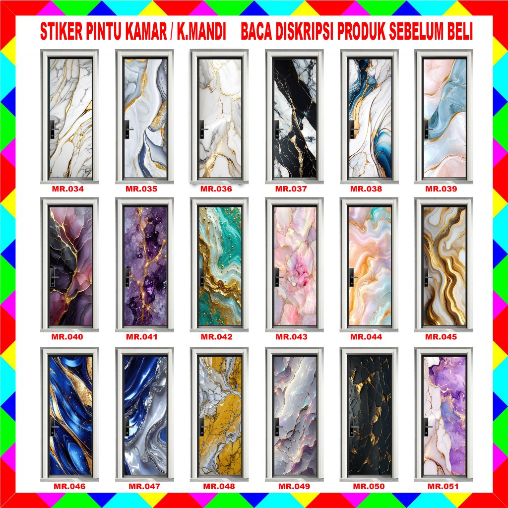 STIKER PINTU KAMAR / KAMAR MANDI