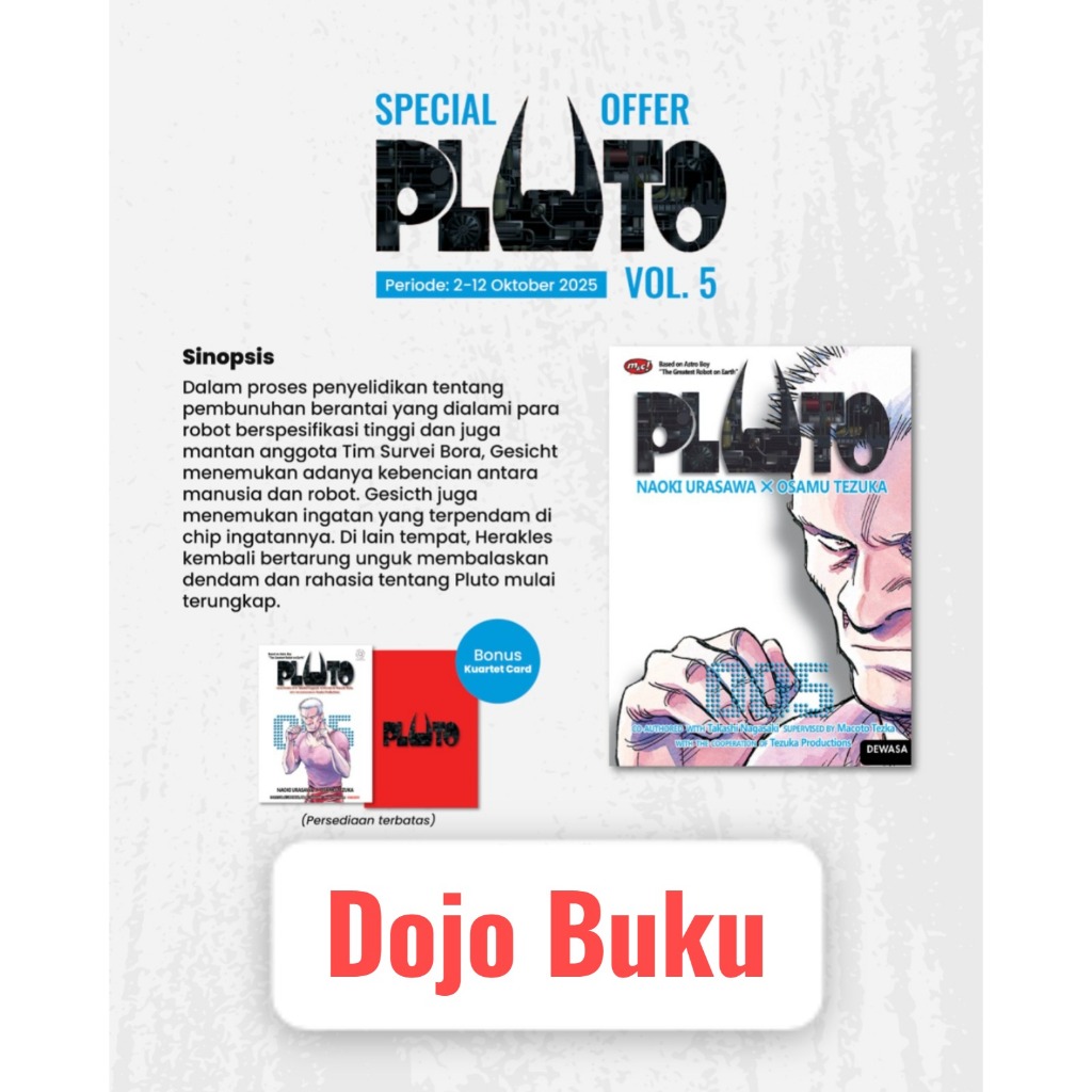 Komik Pluto 5 Special Offer by Naoki Urasawa