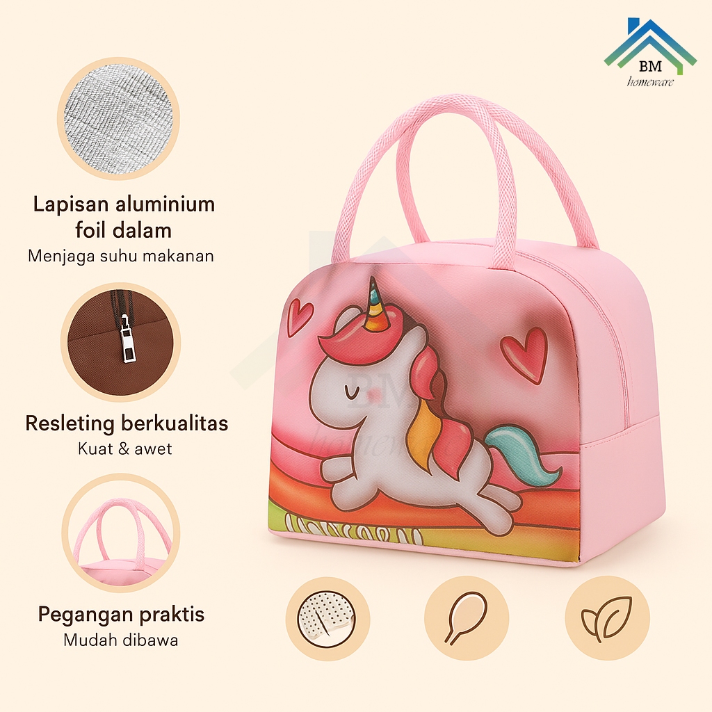 Tas Bekal Lunch Box Cooler Bag  / Tas Bekal Anak / Tas Bekal Makanan