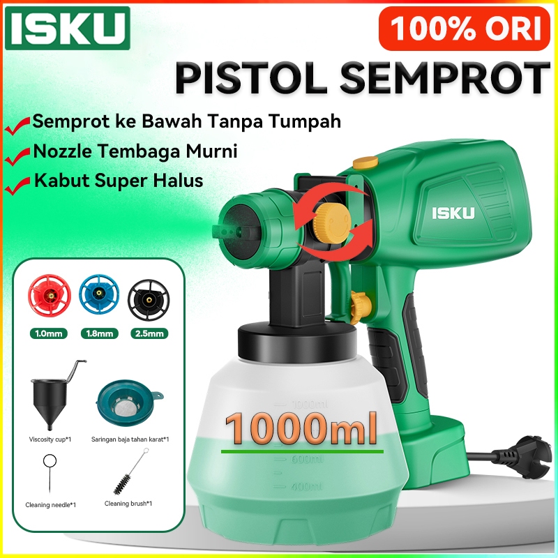 ISKU Mesin Spray Gun Cat Listrik Semprotan Tembok Kayu Besi Mobil Motor Alat Semprot Elektrik 400W K