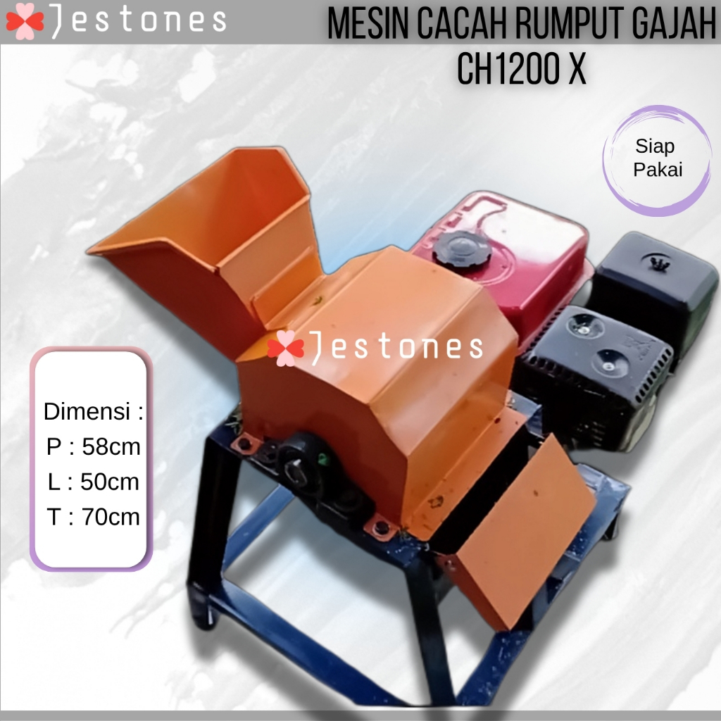 Mesin Cacah Rumput Gajah CH-1200X/Mesin cacah rumput Odot/Mesin Chopper/Mesin Penghancur+Mesin siap 