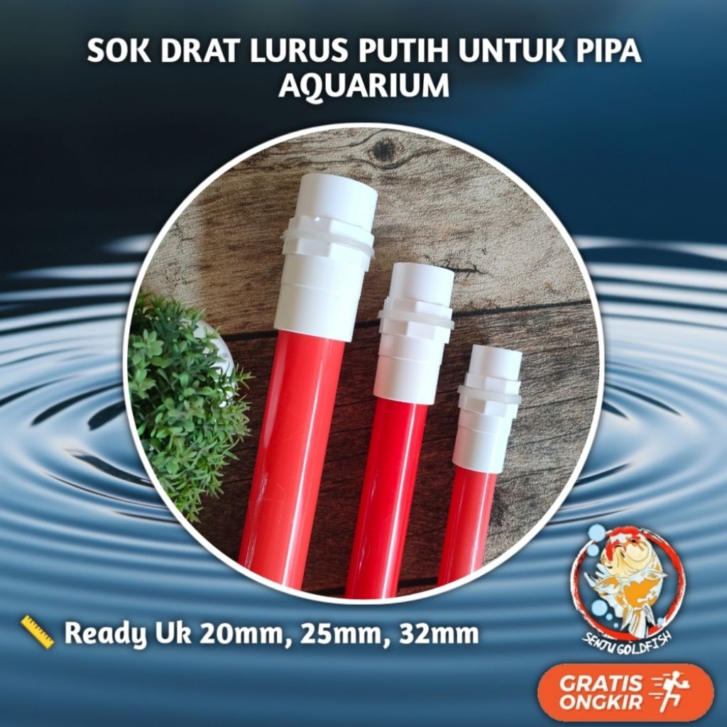 Sok Drat Lurus Putih Untuk Pipa Aquarium