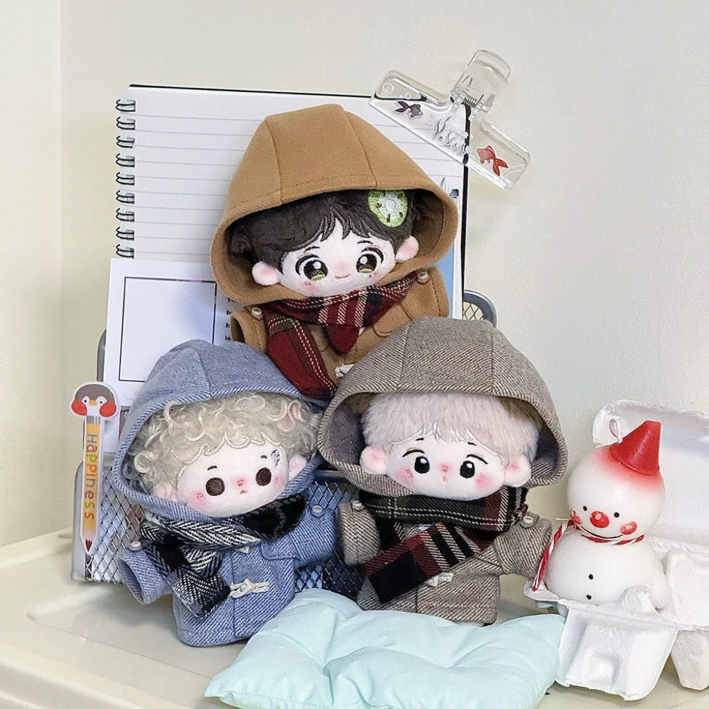 [READY INA WOOL COAT] Doll Clothes 10cm Baju Boneka Kapas Kpop Anime Genshin Lads chibigurumi