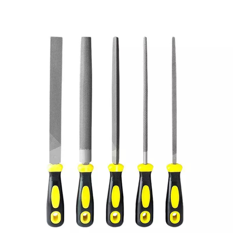 Kikir Besi Gepeng / Kikir Besi Setengah Lingkaran / Kikir Besi Kotak + Gagang PVC ABS Lapis Karet 6”