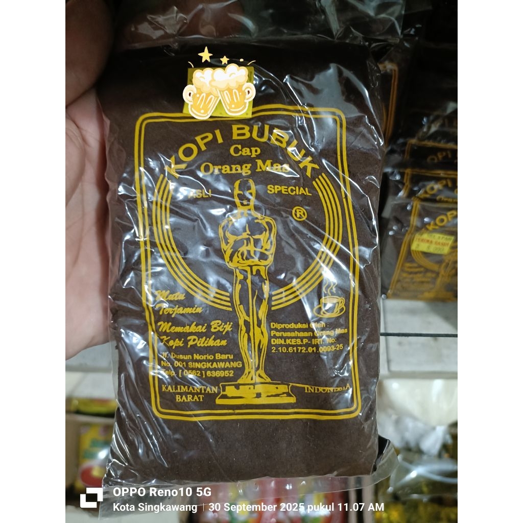 Kopi bubuk cap orang mas/Bubuk kopi asli singkawang/Kopi bubuk singkawang 200g