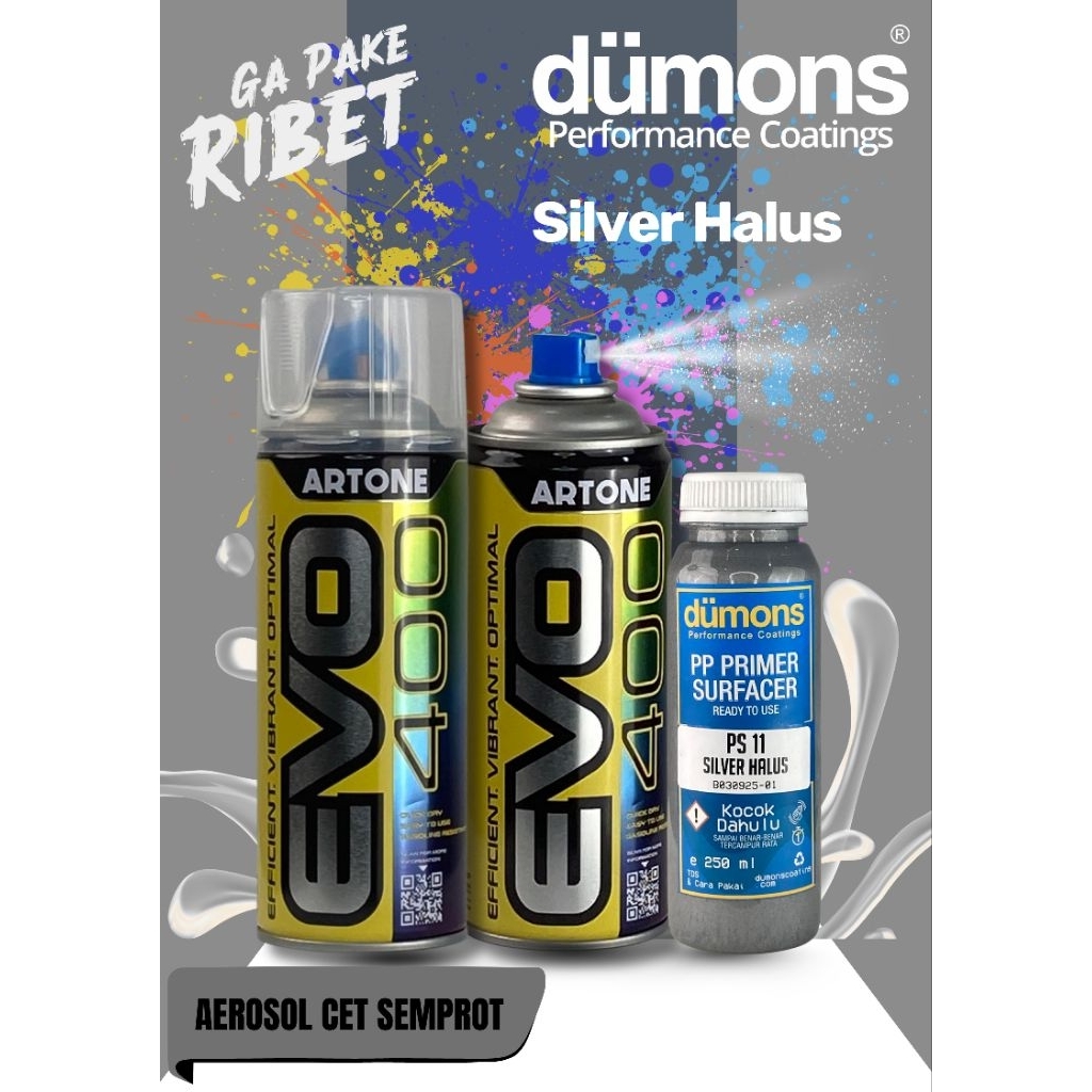 PP PRIMER SURFACER Aerosol (Artone EVO 400) Silver Halus