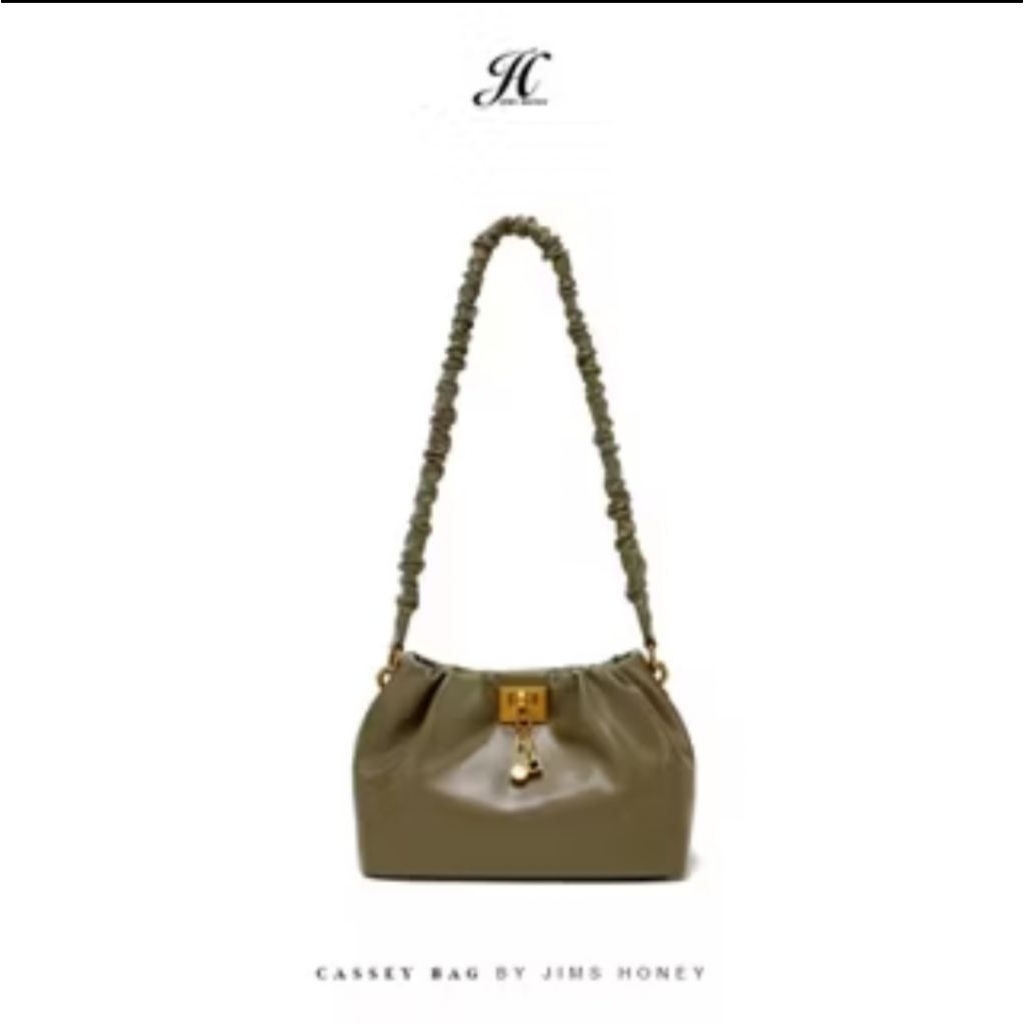 NEW ORI JIMS HONEY JH CASSEY BAG ARMY OLIVE tas selempang Sling bag tas serut tas mini tas kulit tas
