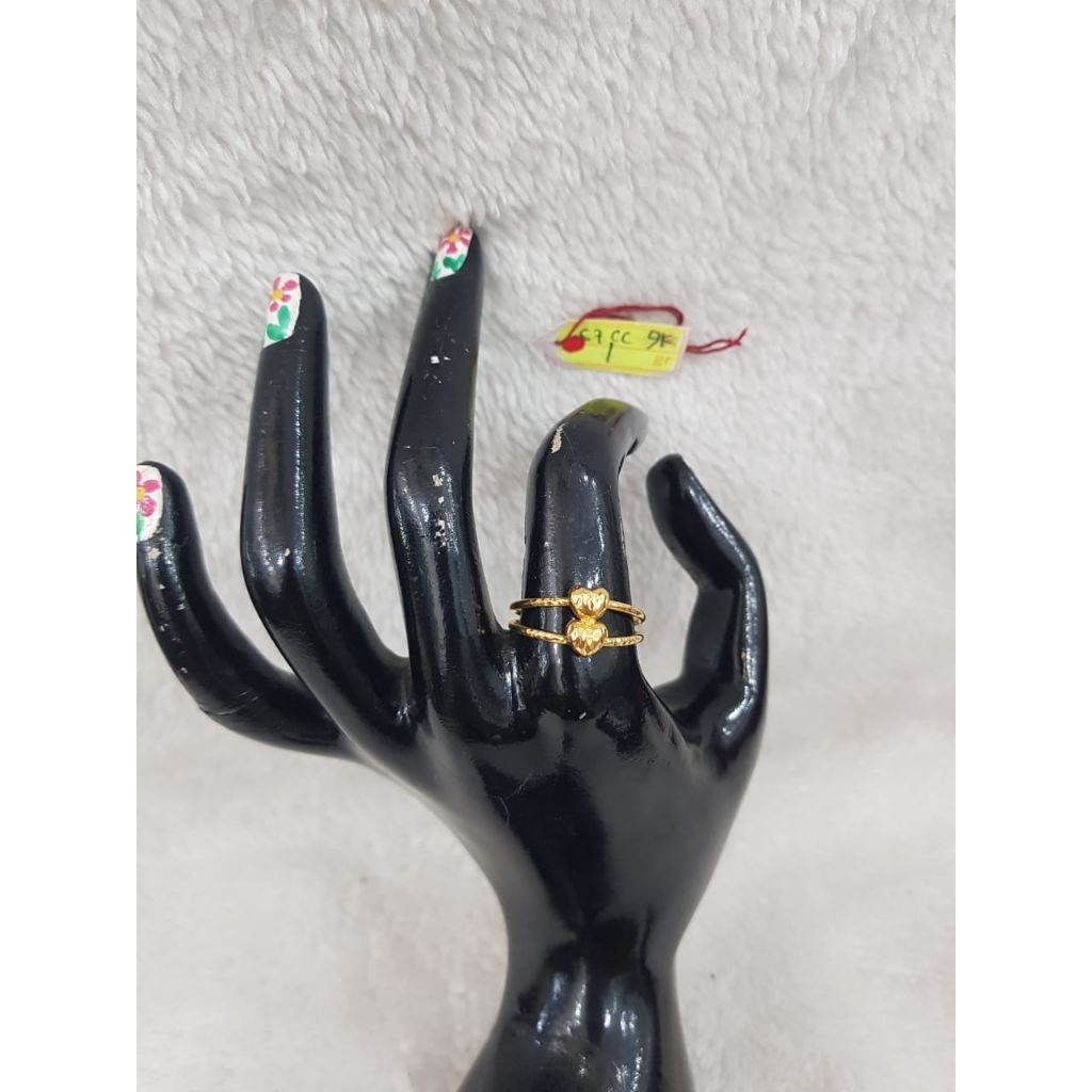 CC923DLM Cincin spiral love emas kuning asli berat 1 no.18 d.1,9 kadar 420% 9K